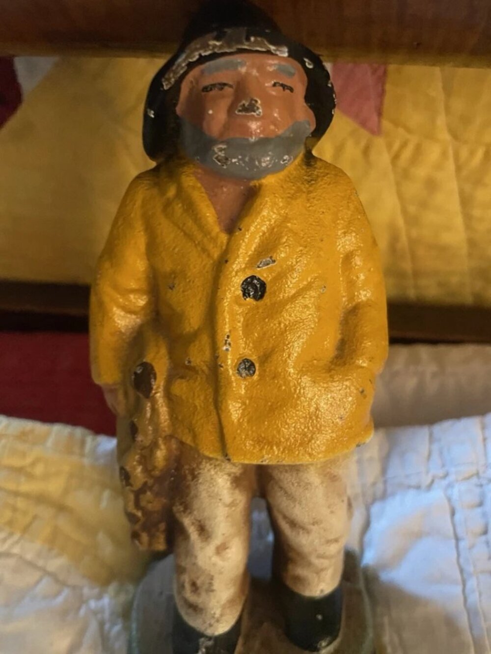 1890 CAST IRON DOORSTOP -OLD SALT, MAN OF THE SEA